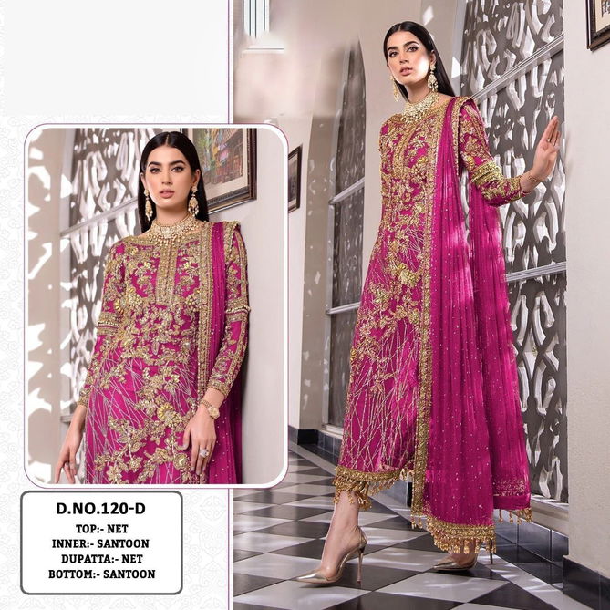 KF 120 Colors Wholesale Pakistani Salwar Suits Catalog